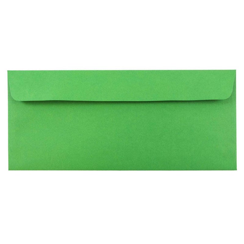JAM PAPER #10 Business Colored Envelopes with Peel and Seal Closure - 4 1/8 x 9 1/2 - Green Recycled - 100/Pack - Image 3